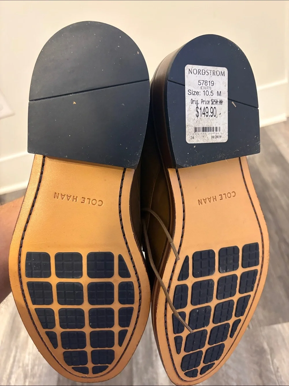 Cole Haan Men's Chukka Boots in Tan with Navy Collar (Brand New)